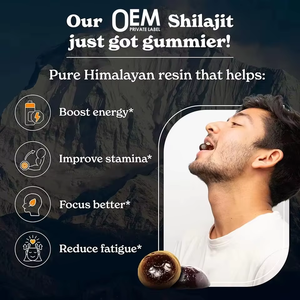 Gomitas de Shilajit Puro al por Mayor OEM, Gomitas de Resina de Shilajit del Himalaya Premium con Ashwagandha para Apoyo de Energía e Inmunidad - Product Image 5