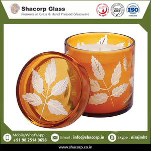 Vela aromática artesanal con follaje verde en frasco de vidrio con tapa para decoración interior moderna del hogar. - Product Image 6