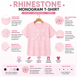 เสื้อยืดคอวี คอช อินเตอร์เนชั่นแนล ประดับตัวอักษรด้วยคริสตัล  ผ้าฝ้ายพรีเมียม แขนสั้น สวมใส่สบาย เหมาะสำหรับผู้ชายและผู้หญิง - Product Image 6