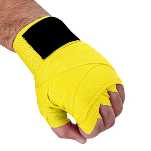 Bandages de boxe personnalisés avec logo, respirants, en coton élastique, avec fermeture Velcro pour la sécurité des mains lors de l'entraînement en salle de sport, fitness et MMA. - Product Image 6