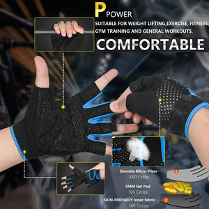 Wholesale Custom Fitness Gym Gloves Anti <b>Slip</b> Weightlifting Gloves Breathable Workout Gloves with Wrist Support - Product Image 5