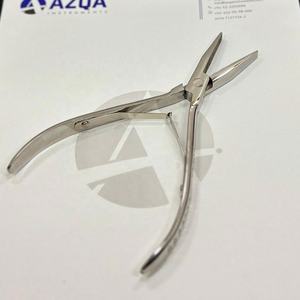 Pince à extensions de cheveux en acier inoxydable, outil de sertissage professionnel pour micro-anneaux et nano-anneaux, pour salon et usage domestique - Product Image 1