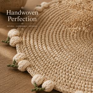 Wholesale Price Top Selling <b>Table</b> <b>Mat</b> Custom Handmade Place <b>Mat</b> Round Elegant Raffia <b>Table</b> <b>Mat</b> from Indian Exporter - Product Image 4