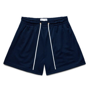 Pantalones Cortos Sublimados Unisex Azul Marino con Cordón Ajustable, Casuales, Transpirables, Ligeros, 100% Poliéster, para Niños, Corte Regular, Diseño Sólido - Product Image 1