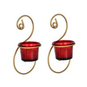 Skies Trader Modern Gold Metal Circle Wall Candle Holder Hanging Round Geometric Iron <b>Sconce</b> Glass Cylinder Votive Tealight Stan - Product Image 2