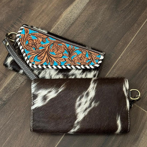 Cartera de cuero mecanizada a mano de gran capacidad más vendida, cartera de mano larga de estilo a la moda, carteras de teléfono de piel de vaca auténtica - Product Image 5