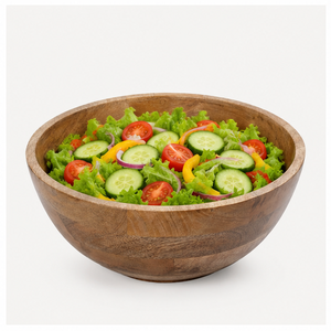 Bol à salade en bois d'acacia artisanal écologique de qualité supérieure, grand bol rond en bois naturel pour mélanger les fruits, pour une utilisation en cuisine - Product Image 6