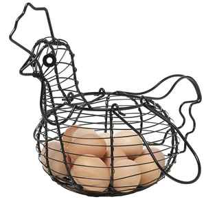 Chicken <b>Egg</b> Storage <b>Basket</b> Metal Wire <b>Egg</b> Holder with Lid Farmhouse <b>Egg</b> <b>Basket</b> Kitchen Counter <b>Egg</b> Organizer Decor - Product Image 6