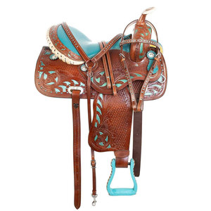 Silla de Montar Occidental de Cuero Hecha a Mano, Asiento de Cuero Suave, Costuras Duraderas, Opciones de Diseño Personalizado - Product Image 1