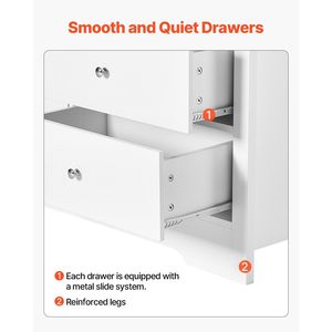 Cassettiera Moderna Minimalista in Legno a 7 Cassetti con Dispositivo Antiribaltamento Scorrevole per Organizzazione Armadio - Product Image 6