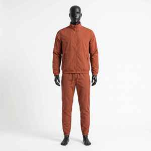 Traje deportivo de 2 piezas para hombre, plisado, de nailon, personalizado, transpirable, cortavientos, informal, ecológico, para invierno. - Product Image 1