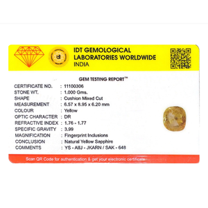 Handcrafted 5 Carat Yellow Sapphire Oval Cut Loose Gemstone for Fine Jewelry - Product Image 4