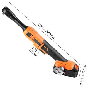 Cordless 3/8 Inch <b>Drive</b> Electric Ratchet Wrench Set <b>T</b> 230 RPM up to 66 Ft-lbs Torque Battery Powered Power Wrenches - Product Image 5