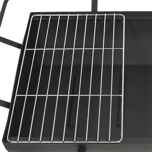Modern 36 Inch Steel Fire Pit with BBQ <b>Grill</b> Mesh Cover and Poker for Outdoor Patio Heating - Product Image 4