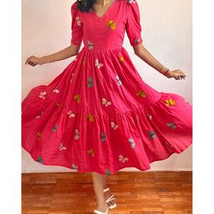 ชุดทำงานด้ายฝ้ายสีชมพู - Product Image 3