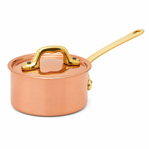 Cacerola de Cobre Hecha a Mano con Tapa y Asa de Latón, Olla de Cobre Premium para Cocinar, Utensilios de Cocina de Cobre, Cacerola para Salsas, Venta al por Mayor OEM ODM - Product Image 1