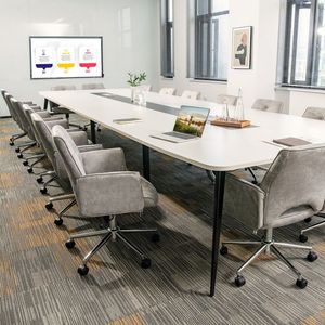 Sedia da Ufficio Regolabile con Braccioli e Design a Schienale Cavo - Product Image 2