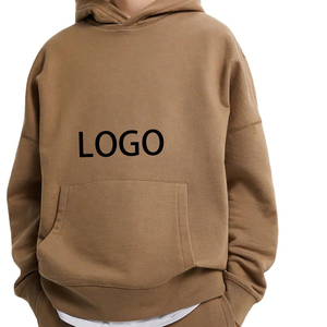 Sudadera con Capucha Extra Grande para Hombre, Color Sólido, Algodón French Terry, Estilo Casual Otoñal, Corte Regular, Diseño con Bolsillos - Product Image 1