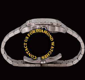 Montre analogique de luxe à cadran carré bleu, en acier inoxydable, avec mouvement à quartz et cristaux de moissanite, pour professionnels – Meilleures ventes - Product Image 3