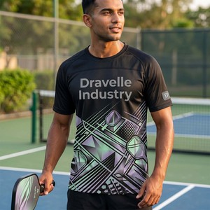 Custom Men's Pickleball T-Shirt Moisture-Wicking Breathable Mesh <b>Athletic</b> Jersey Quick Dry Activewear - Product Image 6