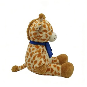 Cute Giraffe Plush <b>Toy</b> <b>Soft</b> <b>Stuffed</b> Animal With Blue Scarf For Babies 0-24 Months Unisex - Product Image 3