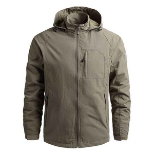 High Demanding Men Windbreaker <b>Jacket</b> Arrival Custom Made <b>Waterproof</b> Front Long Canvas Windbreaker <b>Jacket</b> Stand Collar Hooded - Product Image 5
