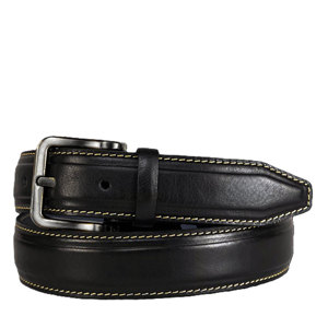 Cinturón de Cuero Negro Aero Feather Edge para Hombre, Hecho a Mano, de Cuero Genuino de Grano Completo, Duradero, Elegante, Accesorio Masculino de Alta Calidad - Product Image 1