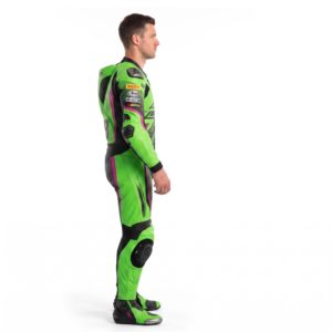 Combinaison de course moto professionnelle pré-coupée, aérodynamique, certifiée CE, avec logo avant, en cuir de kangourou, une pièce, pour piste, personnalisable OEM - Product Image 3
