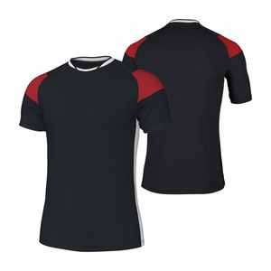 Camiseta de Fútbol Sublimada Personalizada para Hombre, Negra y Amarilla, Cuello Redondo, Manga Corta, Absorbe la Humedad, Ajuste Atlético, Impresión con Nombre del Equipo, 140 g/m² - Product Image 5
