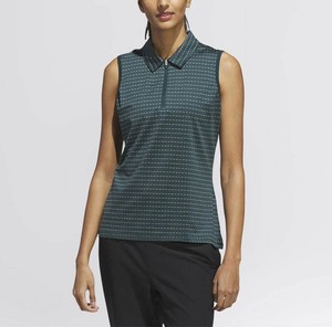 Polo sin Mangas para Mujer, Modelo 2026, Más Vendido, a Rayas, Tejido de Poliéster Transpirable, Casual, Largo Regular, ODM - Product Image 3