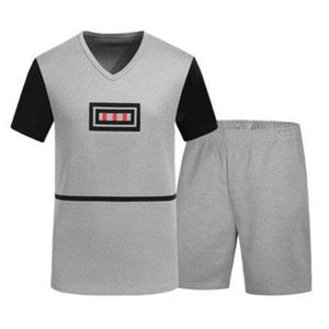 Conjunto de Shorts Casuales de Verano para Hombre, Personalizados, de Algodón, 2 Piezas, con Logotipo Impreso, Cintura Elástica Transpirable, Venta al Por Mayor - Product Image 1