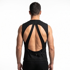 Chaleco de Verano para Hombre con Espalda Descubierta |   Camiseta sin mangas informal estilo streetwear |   Fábrica Mayorista OEM ODM |   Logotipo Personalizado |   MOQ bajo - Product Image 2