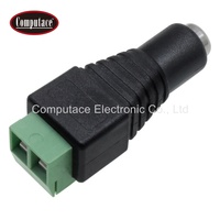 Adaptateur Jack Mâle Rectangulaire Noir/Vert 2,5 mm 2 Pôles 20 MOhm en PVC Nickelé pour Connecteur d'Alimentation – Vente en Gros