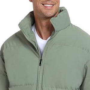 Hooded Lightweight Wholesale Bubble Filled Quilted Polyester Logo Patch Puffer <b>Jacket</b> for Man - Product Image 2