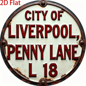CIFbuy Liverpool Penny Lane - Decoración de Pared Redonda de Metal de Diseño Retro Vintage, Producto de Arte Metálico para Servicio de Recogida Temu TikTok - Product Image 2