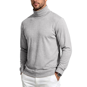 Premium Men Cotton <b>Wool</b> Turtleneck <b>Base</b> <b>Layer</b> Soft Warm Solid Long Sleeve Pullover Slim Fit Business Casual Autumn Winter Top - Product Image 5