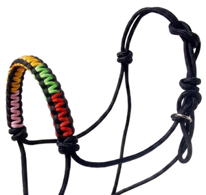 HM GLOBAL Cuerda de Nylon Trenzado Multicolor de Alta Calidad, Duradera y de Larga Duración, con Herrajes de Hierro Niquelado para Caballos Western - Product Image 1