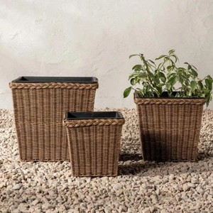 Natural Choice Square Rattan Planter <b>Basket</b> Handmade Hotel Collection Wicker <b>Plant</b> Pot Cover Decorative Planter - Product Image 1