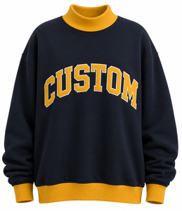 Manufacturer Custom Front Womens Reversible Mock Neck <b>Sweatshirt</b> Color Block Oversized Fleece Pullover <b>Embroidery</b> Casual - Product Image 5