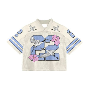 Maillots de football personnalisés avec logo par sublimation, maillots de football américain respirants en mesh pour hommes et femmes 2025 - Product Image 5