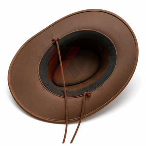 Sombreros de Vaquero de Cuero Premium de Fabricante OEM, Personalización de Marca, Estilo Rancho Occidental, Pedidos al por Mayor para Importadores Globales - Product Image 5