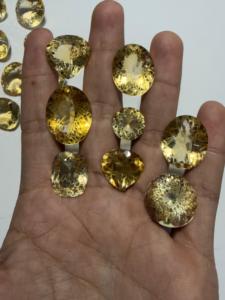 Citrino natural facetado, gema suelta, corte importante, color amarillo, para la fabricación de joyas, precio al por mayor. - Product Image 2