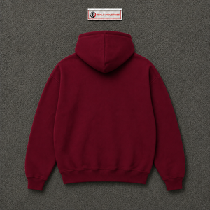 Sudadera con Capucha para Hombre, Estampado de Atardecer en Montaña Color Granate, con Bolsillo Frontal, Estilo Casual para Otoño e Invierno - Product Image 6