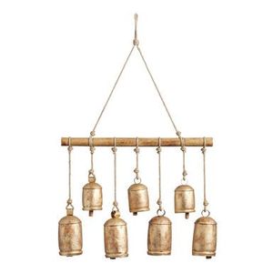 Campana de Metal Dorada de Diseño Moderno, Ecológica, Hecha a Mano, Personalizable en Tamaño y Forma, Decoración Navideña de Alta Calidad - Product Image 3