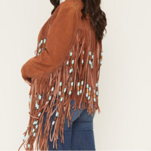 <b>Women</b> Leather Cowboy Fringe Vest Suede Western <b>Sleeveless</b> <b>Jacket</b> Tassel Motorcycle Festival Rodeo Fashion Wear Premium - Product Image 2
