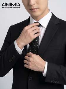 Traje de Negocios de Lujo para Hombre ANIMA, Transpirable, Premium, Antiarrugas, Elegante, Cuello en V, Cierre de un Botón, Profesional para Oficina - Product Image 4