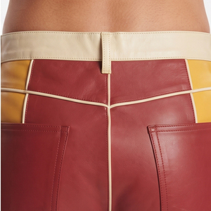 Custom Design Women Genuine Leather Pants Female Pockets Leather <b>Trousers</b> Ladies Slim Fit Leather Pants - Product Image 5