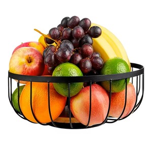 Panier de Rangement Moderne en Métal Tressé à la Main Écologique avec Poignées – Panier Polyvalent pour Fruits, Jardinage et Récolte – Organisateur de Cuisine - Product Image 1