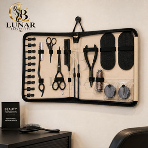 Kit d'outils professionnels pour extensions de cheveux, pinces noires mates, ciseaux, clips, peigne, crochet, ensemble complet d'outils pour extensions de cheveux en salon - Product Image 6