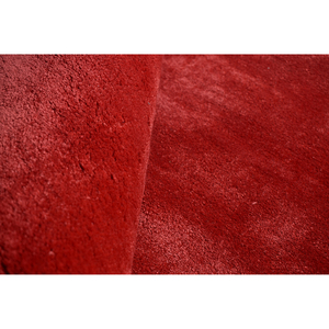 Alfombra Moderna de Lana Roja Sólida, Hecha a Mano, de Lujo, Minimalista, de Pelo Cortado de Alta Densidad, Rectangular - Product Image 6